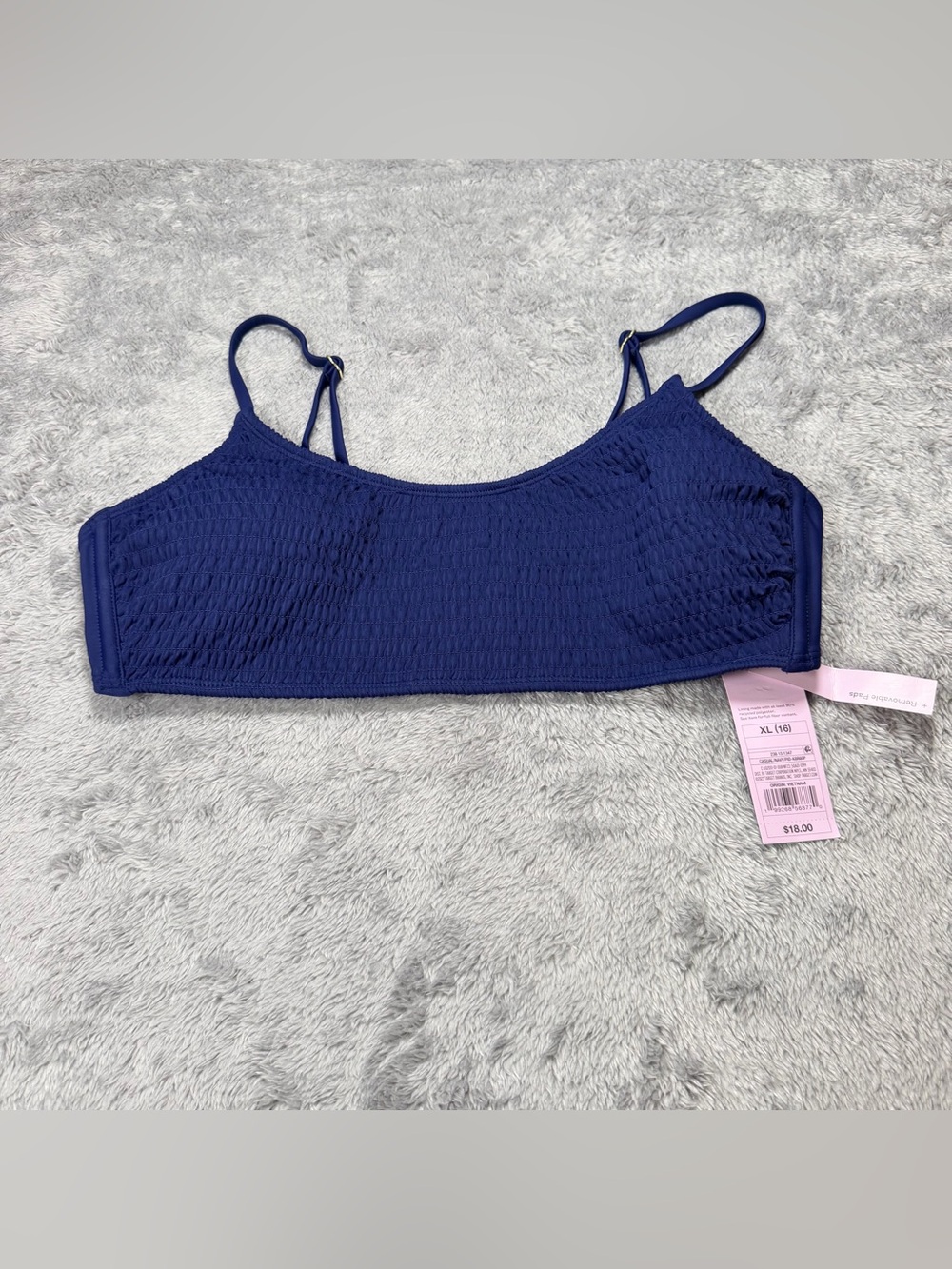 wild fable Deep Blue Smocked Bralette